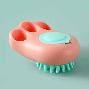 Durable Cat Paw Bath Brush Fine Foaming Labor-saving Cartoon Shape